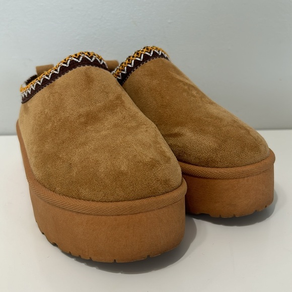 SHEIN SHUZIA Faux Suede Slip On Platform Slippers Size 40 - Picture 2 of 11